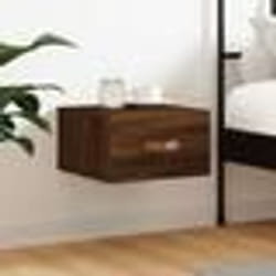 vidaXL Table de chevet murale chêne marron 35x35x20 cm