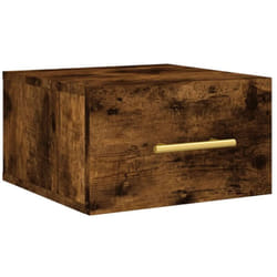 Table de chevet murale chêne fumé 35x35x20 cm Vidaxl