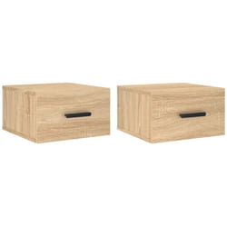Tables de chevet murales 2 pcs chêne sonoma 35x35x20 cm Vidaxl