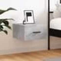vidaXL Table de chevet murale gris béton 35x35x20 cm
