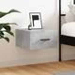 vidaXL Table de chevet murale gris béton 35x35x20 cm