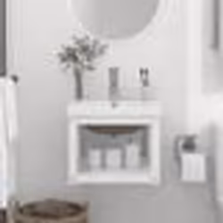 vidaXL Tables de chevet murales 2 pcs blanc 35x35x20 cm