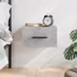 vidaXL Table de chevet murale gris béton 35x35x20 cm