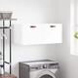 vidaXL Armoire murale blanc brillant 80x36,5x35 cm bois d'ingénierie