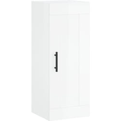 Armoire murale blanc brillant 34,5x34x90 cm bois d'ingénierie Vidaxl
