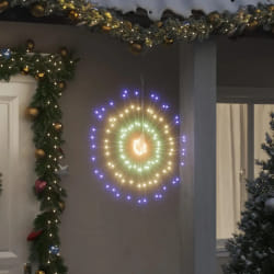 vidaXL Étoile rayonnante de Noël 140 LED 2 pcs multicolore 17 cm