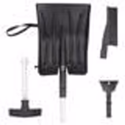 vidaXL Kit de pelle à neige 3 en 1 noir aluminium
