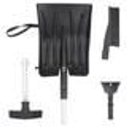 vidaXL Kit de pelle à neige 3 en 1 noir aluminium