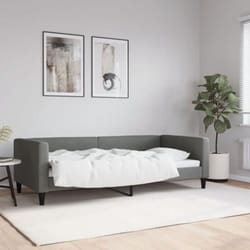 Vidaxl - Lit de repos sans matelas gris foncé 90x200 cm tissu