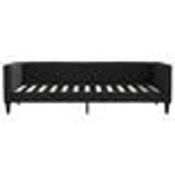 vidaXL Lit de repos sans matelas noir 90x200 cm tissu - 90 x 200 cm