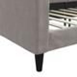 vidaXL Lit de repos sans matelas taupe 90x200 cm tissu - 90 x 200 cm