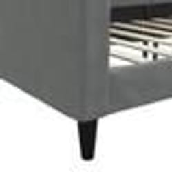 vidaXL Lit de repos gris foncé 100x200 cm tissu - 100 x 200 cm
