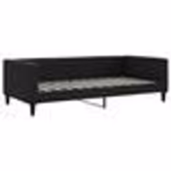 vidaXL Lit de repos sans matelas noir 100x200 cm tissu - 100 x 200 cm