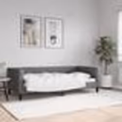 vidaXL Lit de repos sans matelas gris foncé 90x190 cm tissu - 90 x 190 cm