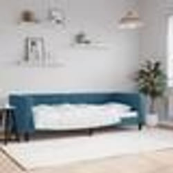 vidaXL Lit de repos sans matelas bleu 80x200 cm velours - 180 x 200 cm