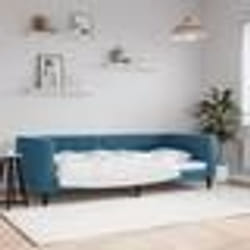 vidaXL Lit de repos sans matelas bleu 90x200 cm velours - 90 x 200 cm