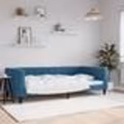 vidaXL Lit de repos sans matelas bleu 100x200 cm velours - 180 x 200 cm