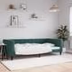 vidaXL Lit de repos sans matelas vert foncé 100x200 cm velours - 100 x 200 cm