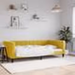vidaXL Lit de repos sans matelas jaune 100x200 cm velours - 100 x 200 cm