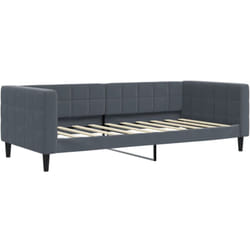 Lit de repos gris foncé 90x190 cm velours Vidaxl