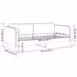 vidaXL Lit de repos sans matelas gris foncé 90x200 cm tissu - 90 x 200 cm