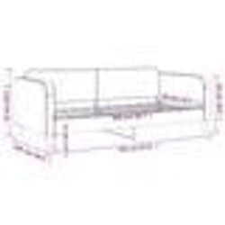 vidaXL Lit de repos sans matelas gris foncé 90x200 cm tissu - 90 x 200 cm