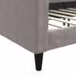 vidaXL Lit de repos sans matelas taupe 90x200 cm tissu - 90 x 200 cm