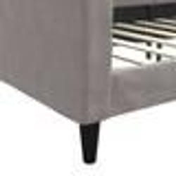 vidaXL Lit de repos sans matelas taupe 90x200 cm tissu - 90 x 200 cm