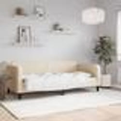 vidaXL Lit de repos sans matelas crème 90x200 cm tissu - 180 x 200 cm