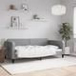 vidaXL Lit de repos gris clair 100x200 cm tissu - 100 x 200 cm