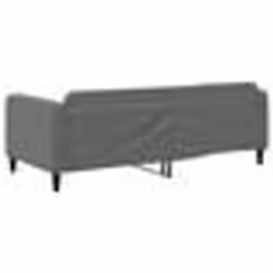 vidaXL Lit de repos sans matelas gris foncé 90x190 cm tissu - 90 x 190 cm