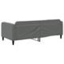 vidaXL Lit de repos sans matelas gris foncé 90x190 cm tissu - 90 x 190 cm