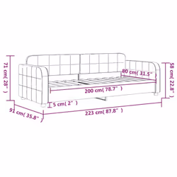 VidaXL 354051 canapé lit sofa Gris - Vue supplémentaire 8
