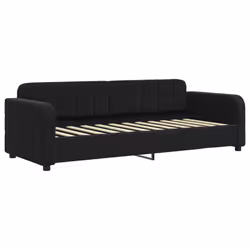 VidaXL 354055, lit sofa, Noir, mousse, Métal, Polyester, Bois, 2230 mm, 910 mm