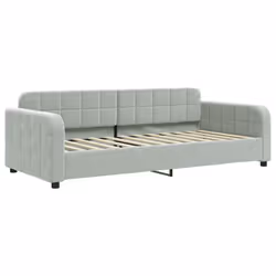 VidaXL 354058, lit sofa, Gris, mousse, Métal, Polyester, Bois, 2240 mm, 1000 mm