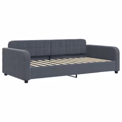 VidaXL 354059, lit sofa, Gris, mousse, Métal, Polyester, Bois, 2240 mm, 1000 mm