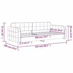 VidaXL 354059 canapé lit sofa Gris - Vue supplémentaire 8