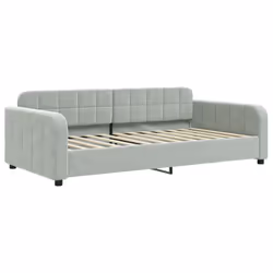 VidaXL 354065, lit sofa, Gris, mousse, Métal, Polyester, Bois, 2230 mm, 1100 mm