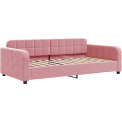 vidaXL Lit de repos rose 100x200 cm velours - 100 x 200 cm
