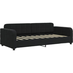 Vidaxl - Lit de repos sans matelas noir 90x190 cm velours
