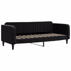 VidaXL 354083, lit sofa, Noir, mousse, Métal, Polyester, Polywood, Bois, 2230 mm, 900 mm