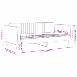 VidaXL 354086 canapé lit sofa Gris - Vue supplémentaire 8