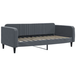 Lit de repos sans matelas gris foncé 90x200 cm velours vidaXL