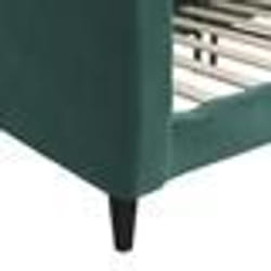 vidaXL Lit de repos sans matelas vert foncé 90x200 cm velours - 90 x 200 cm