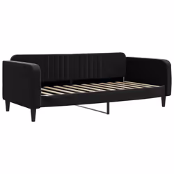 VidaXL 354090, lit sofa, Noir, mousse, Métal, Polyester, Polywood, Bois, 2230 mm, 1000 mm