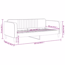 VidaXL 354092 canapé lit sofa Bleu - Vue supplémentaire 8
