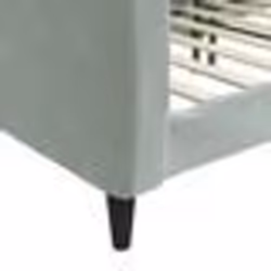 vidaXL Lit de repos sans matelas gris clair 100x200 cm velours - 100 x 200 cm