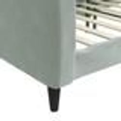 vidaXL Lit de repos sans matelas gris clair 100x200 cm velours - 100 x 200 cm