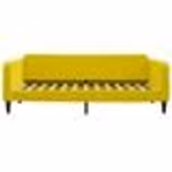 vidaXL Lit de repos sans matelas jaune 100x200 cm velours - 100 x 200 cm