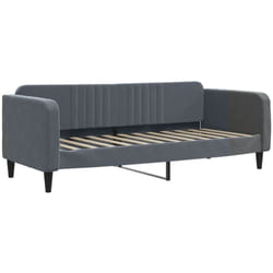 Vidaxl - Lit de repos gris foncé 90x190 cm velours